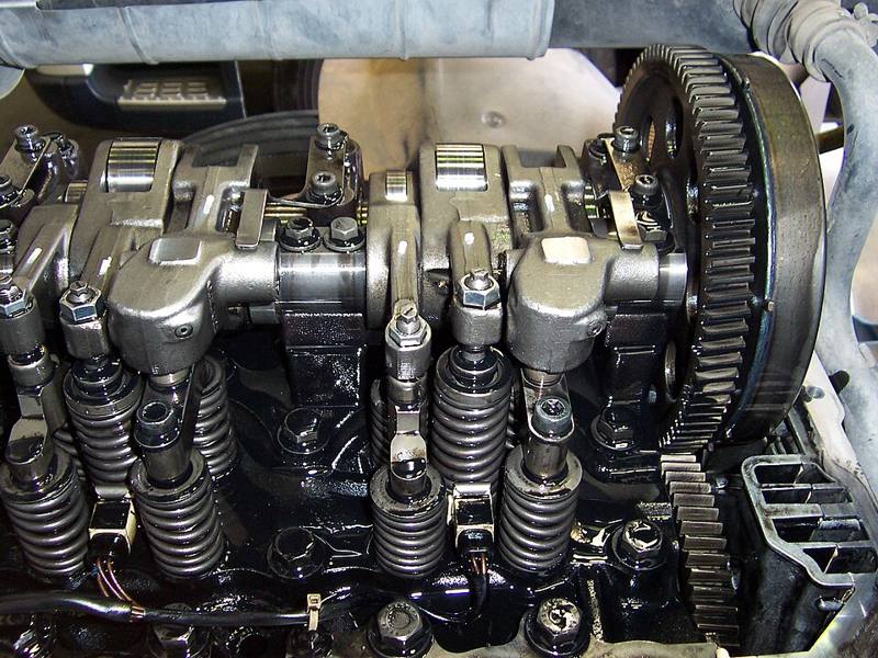 A truck engine brake sign