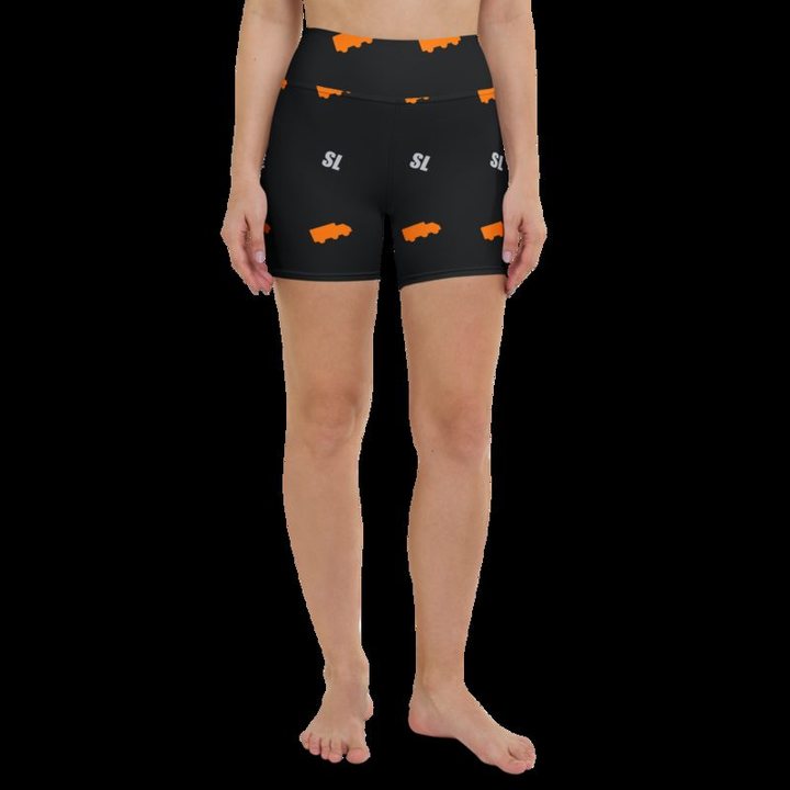 Serious Load Trucks Yoga Shorts in White