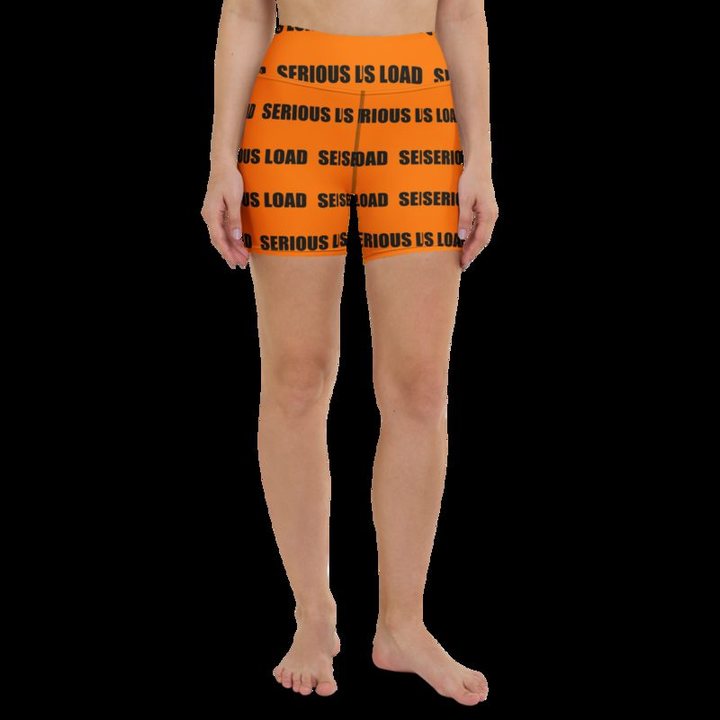 Serious Load Wordmark Yoga Shorts in White