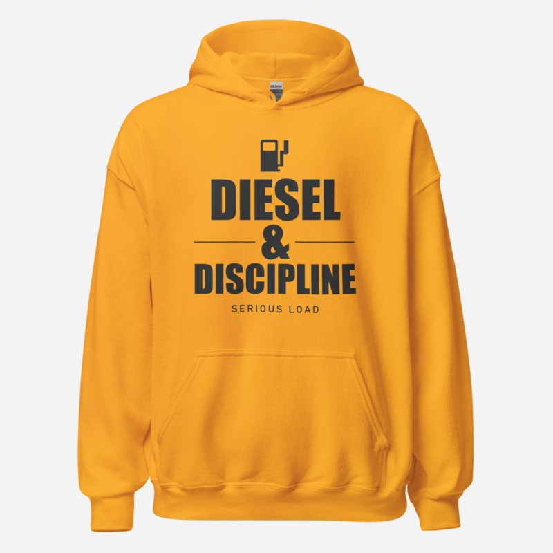 Serious Load Diesel & Discipline Road Hoodie in Gold