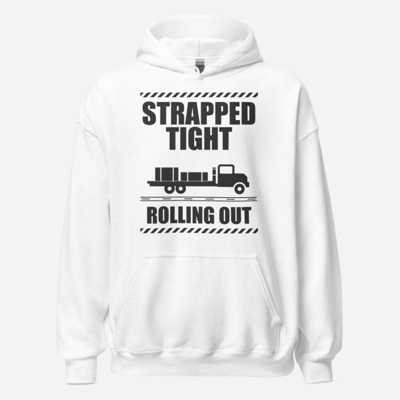 Serious Load Strapped Tight, Rolling Out Van Division Hoodie in White
