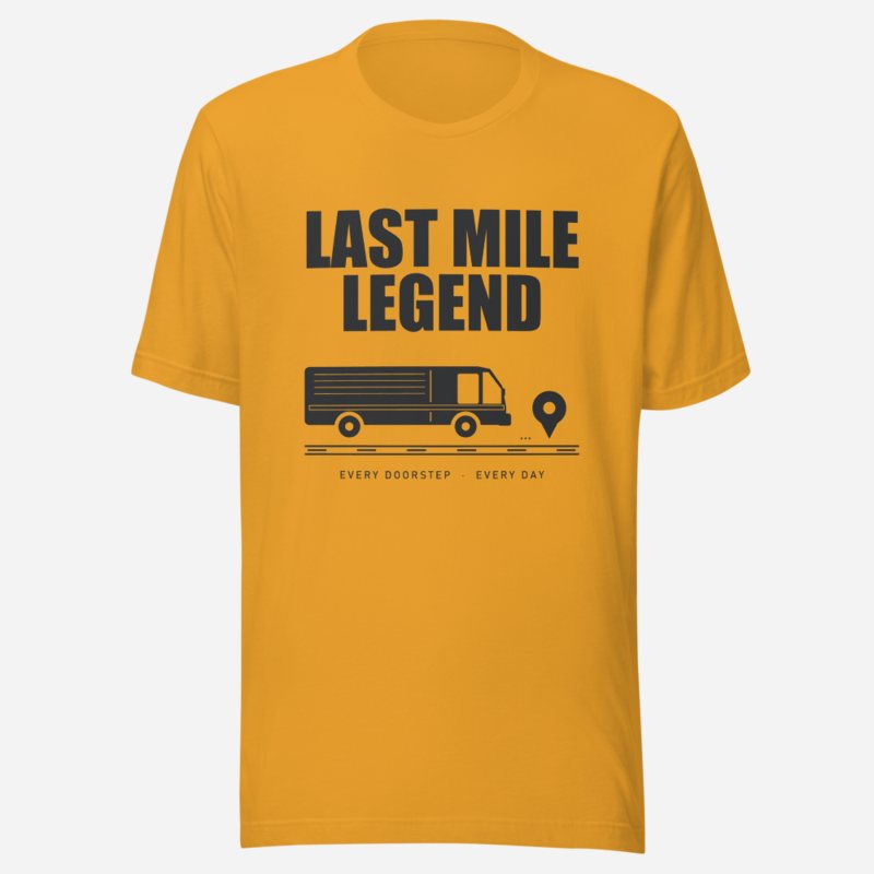 Serious Load Last Mile Legend Van Division Tee in Mustard