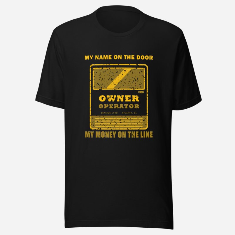 Serious Load My Name On The Door Freight Tee Black