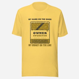 Serious Load My Name On The Door Freight Tee Yellow