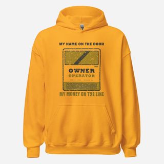Serious Load My Name On The Door Freight Hoodie Gold