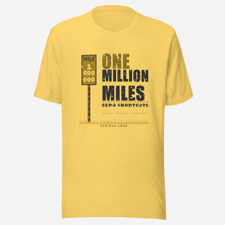 Serious Load One Million Miles Freight Tee in Yellow