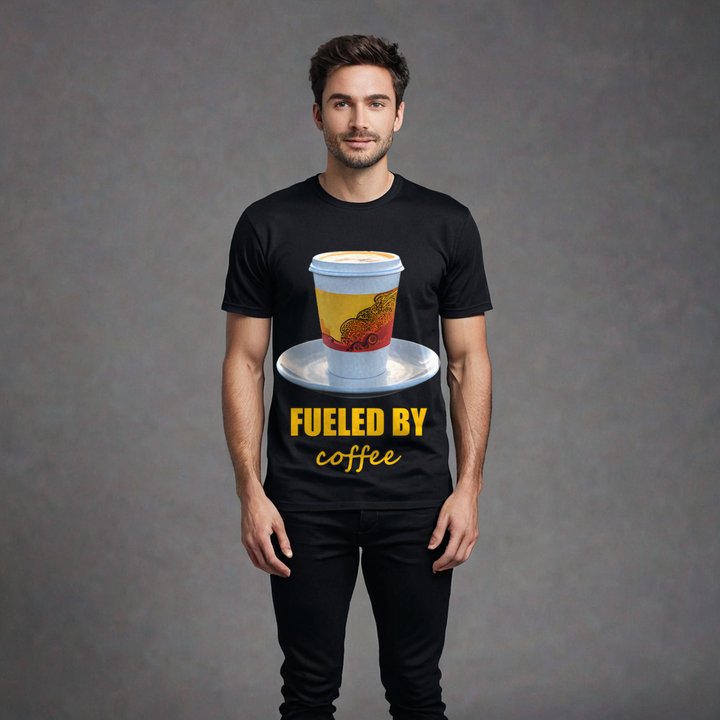 Serious Load Fueled By Coffee Road Tee in Black