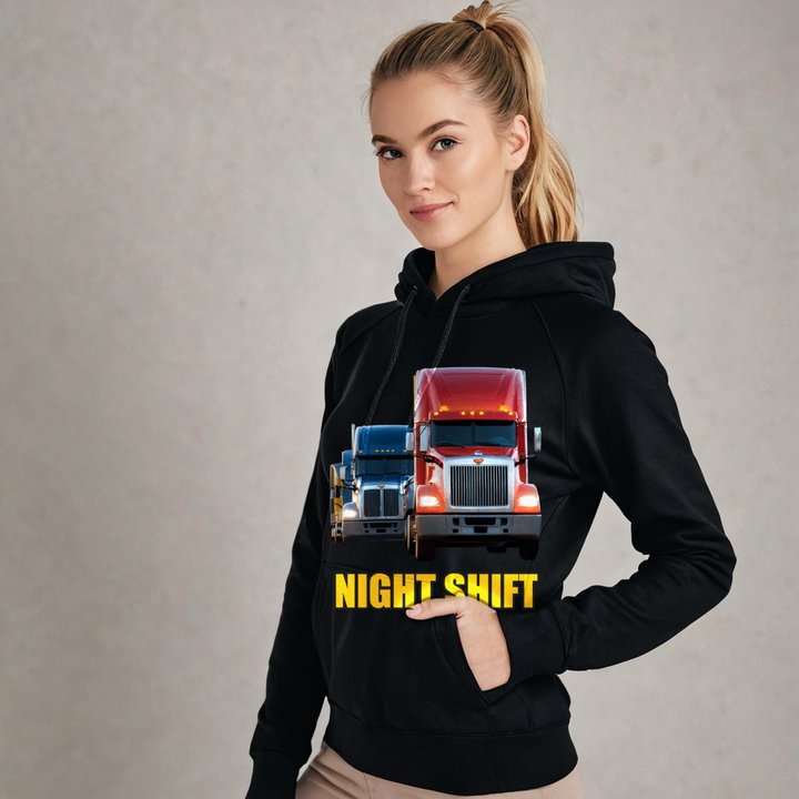 Serious Load Night Shift Convoy Hoodie in Black