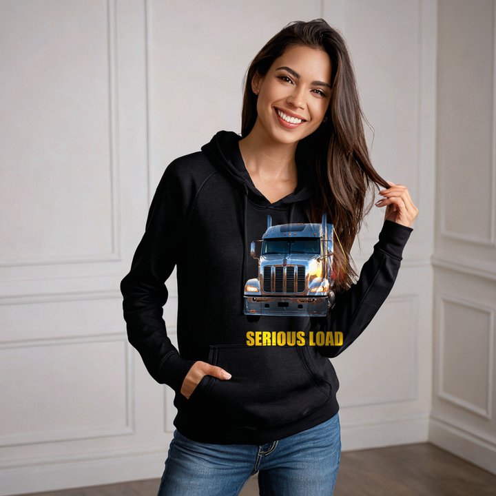Serious Load Serious Load Semi Truck Hoodie in Black